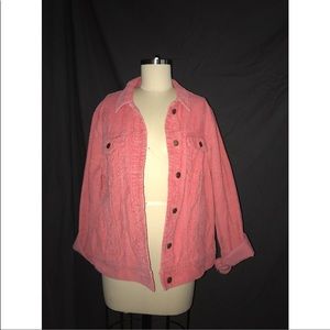 Pink Corduroy Jean Jacket